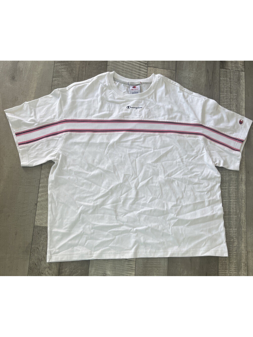 Champion Club Sport Striped Top Size Large Rare Retro Vintage w/ Tags